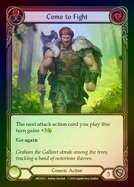 【RF】[Generic] Come to Fight (red) [1st-ARC203-C] Rainbow Foil