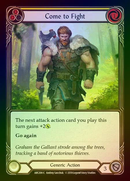 【RF】[Generic] Come to Fight (yellow) [1st-ARC204-C] Rainbow Foil