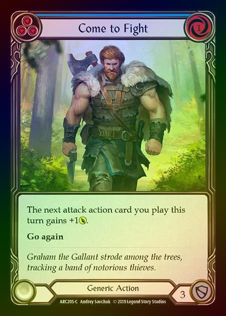 【RF】[Generic] Come to Fight (blue) [1st-ARC205-C] Rainbow Foil