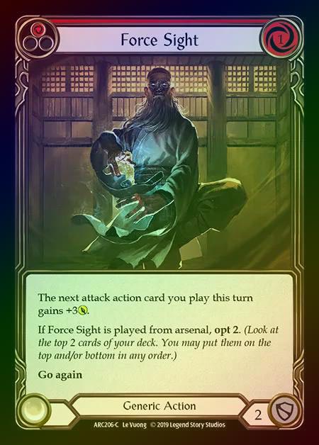 【RF】[Generic] Force Sight (red) [1st-ARC206-C] Rainbow Foil