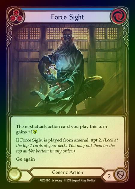 【RF】[Generic] Force Sight (blue) [1st-ARC208-C] Rainbow Foil