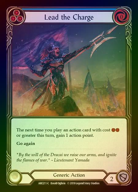 【RF】[Generic] Lead the Charge (blue) [1st-ARC211-C] Rainbow Foil