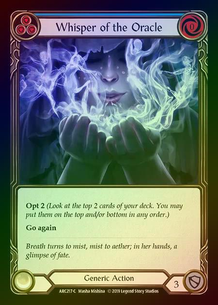【RF】[Generic] Whisper of the Oracle (blue) [1st-ARC217-C] Rainbow Foil