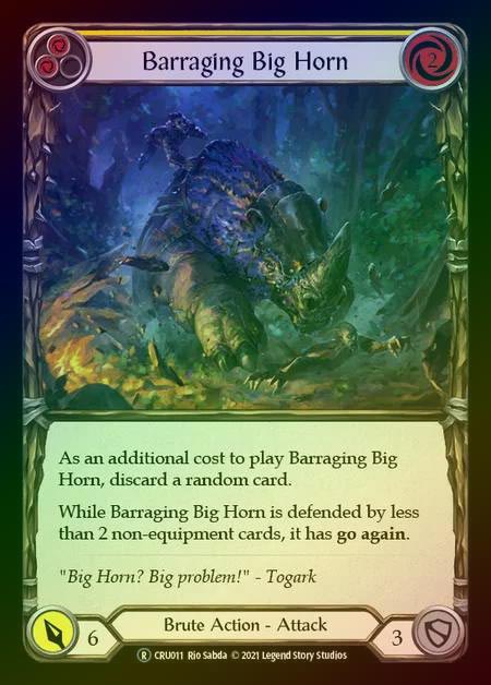 【RF】[Brute] Barraging Big Horn [UL-CRU011-R] (yellow) Rainbow Foil