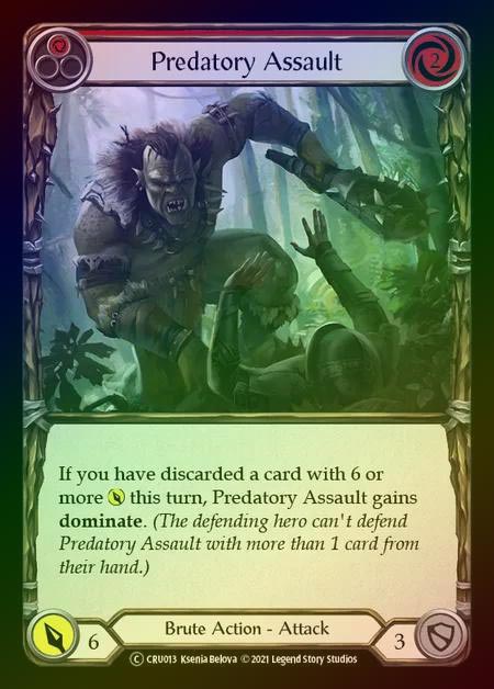 【RF】[Brute] Predatory Assault [UL-CRU013-C] (red) Rainbow Foil