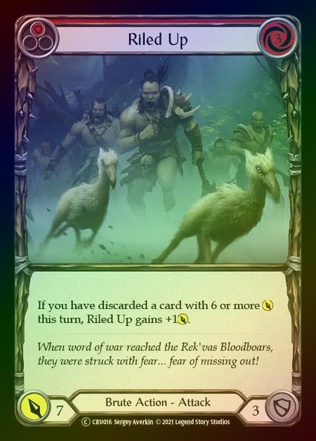 【RF】[Brute] Riled Up [UL-CRU016-C] (red) Rainbow Foil