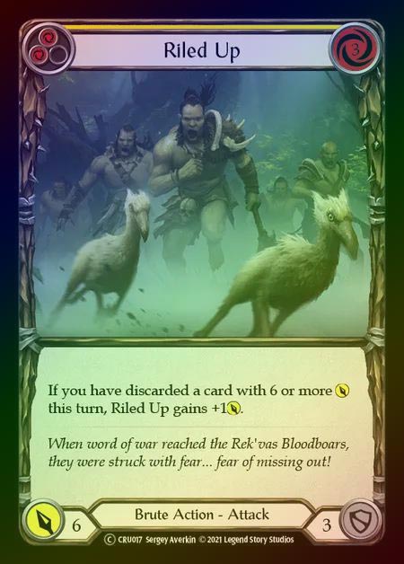 【RF】[Brute] Riled Up [UL-CRU017-C] (yellow) Rainbow Foil