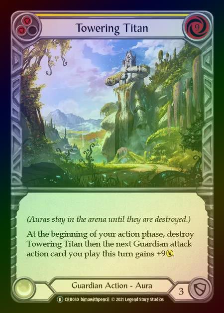 【RF】[Guardian] Towering Titan [UL-CRU030-R] (yellow) Rainbow Foil