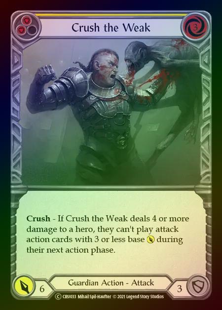 【RF】[Guardian] Crush the Weak [UL-CRU033-C] (yellow) Rainbow Foil