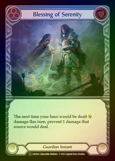 【RF】[Guardian] Blessing of Serenity [UL-CRU043-C] (blue) Rainbow Foil