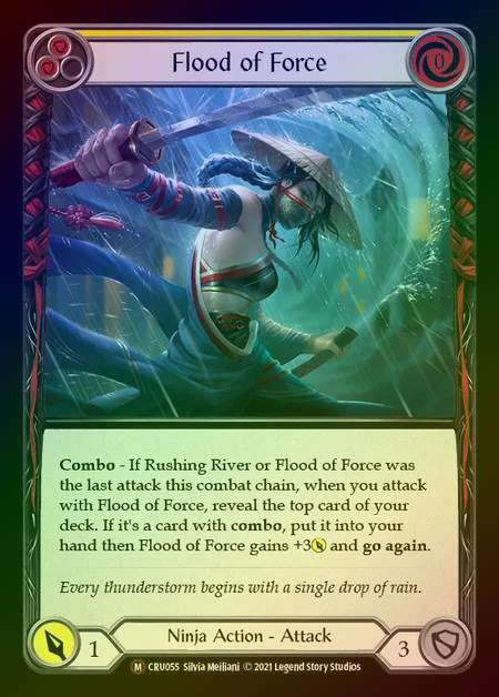 【RF】[Ninja] Flood of Force [UL-CRU055-M] Rainbow Foil