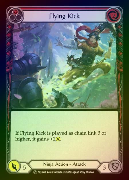 【RF】[Ninja] Flying Kick [UL-CRU063-C] (red) Rainbow Foil
