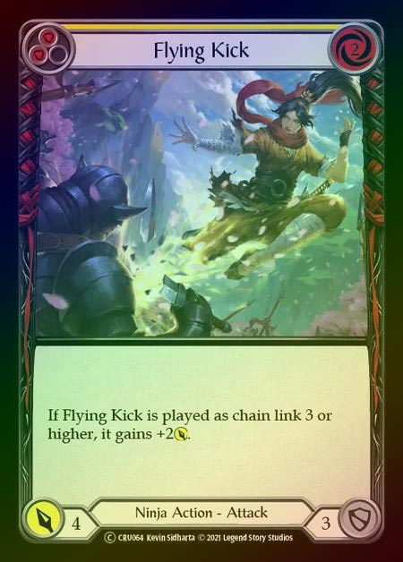 【RF】[Ninja] Flying Kick [UL-CRU064-C] (yellow) Rainbow Foil