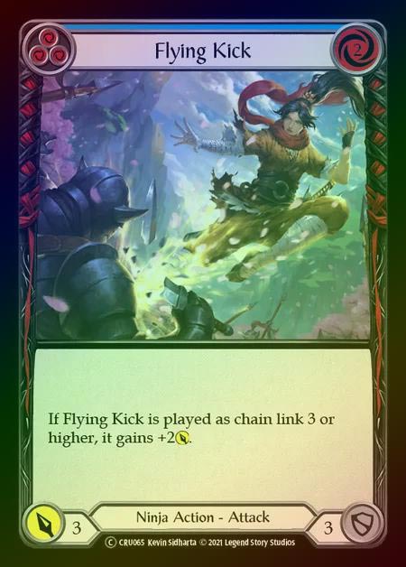 【RF】[Ninja] Flying Kick [UL-CRU065-C] (blue) Rainbow Foil