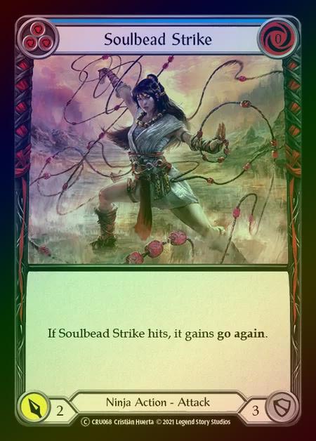【RF】[Ninja] Soulbead Strike [UL-CRU068-C] (blue) Rainbow Foil