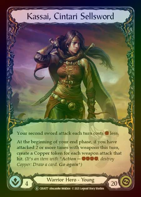 【RF】[Warrior] Kassai, Cintari Sellsword [UL-CRU077-R] Rainbow Foil