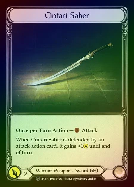 【RF】[Warrior] Cintari Saber [UL-CRU079-R] Rainbow Foil