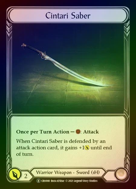 【RF】[Warrior] Cintari Saber [UL-CRU080-R] Rainbow Foil