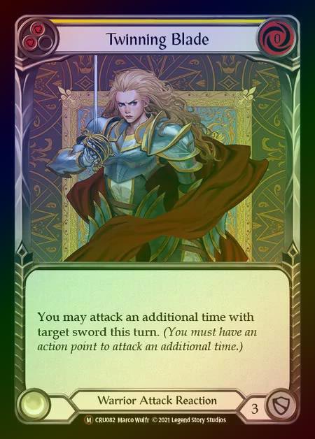 【RF】[Warrior] Twinning Blade [UL-CRU082-M] Rainbow Foil