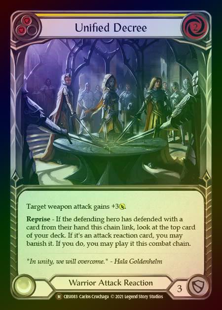 【RF】[Warrior] Unified Decree [UL-CRU083-M] Rainbow Foil