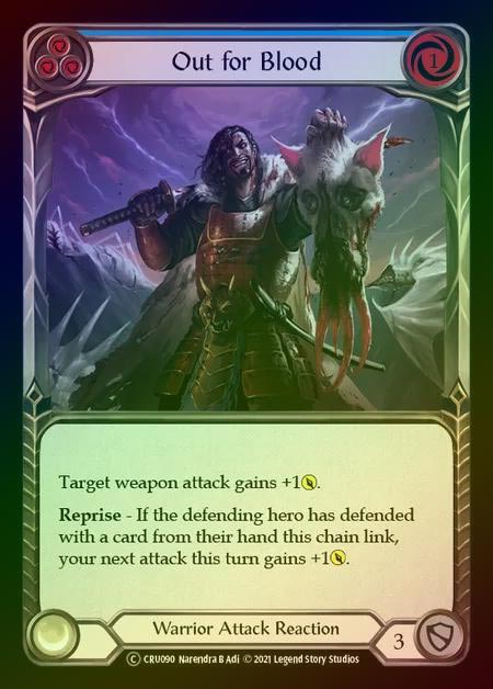 【RF】[Warrior] Out for Blood [UL-CRU090-C] (blue) Rainbow Foil
