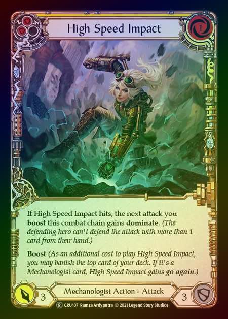 【RF】[Mechanologist] High Speed Impact [UL-CRU107-R] (yellow) Rainbow Foil