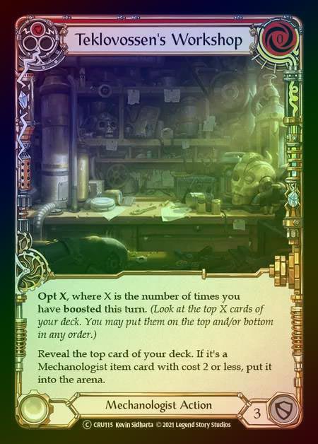 【RF】[Mechanologist] Teklovossen's Workshop [UL-CRU115-C] (red) Rainbow Foil