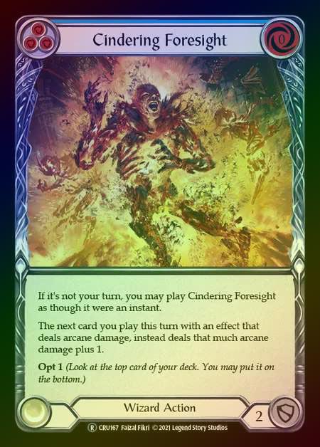 【RF】[Wizard] Cindering Foresight [UL-CRU167-R] (blue) Rainbow Foil