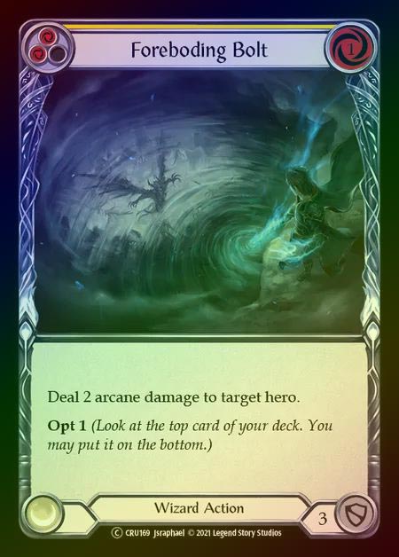 【RF】[Wizard] Foreboding Bolt [UL-CRU169-C] (yellow) Rainbow Foil
