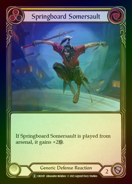 【RF】[Generic] Springboard Somersault [UL-CRU187-R] (yellow) Rainbow Foil