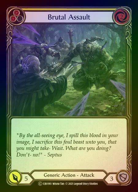 【RF】[Generic] Brutal Assault [UL-CRU193-C] (yellow) Rainbow Foil
