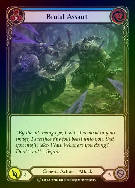 【RF】[Generic] Brutal Assault [UL-CRU194-C] (blue) Rainbow Foil
