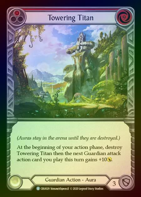 【RF】[Guardian] Towering Titan (red) [1st-CRU_029-R] Rainbow Foil