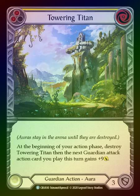 【RF】[Guardian] Towering Titan (yellow) [1st-CRU_030-R] Rainbow Foil