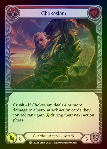 【RF】[Guardian] Chokeslam (red) [1st-CRU_035-C] Rainbow Foil