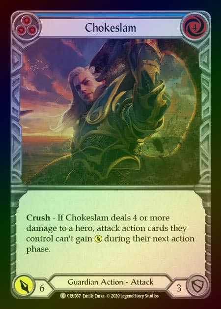【RF】[Guardian] Chokeslam (blue) [1st-CRU_037-C] Rainbow Foil