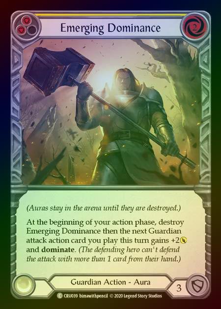 【RF】[Guardian] Emerging Dominance (yellow) [1st-CRU_039-C] Rainbow Foil