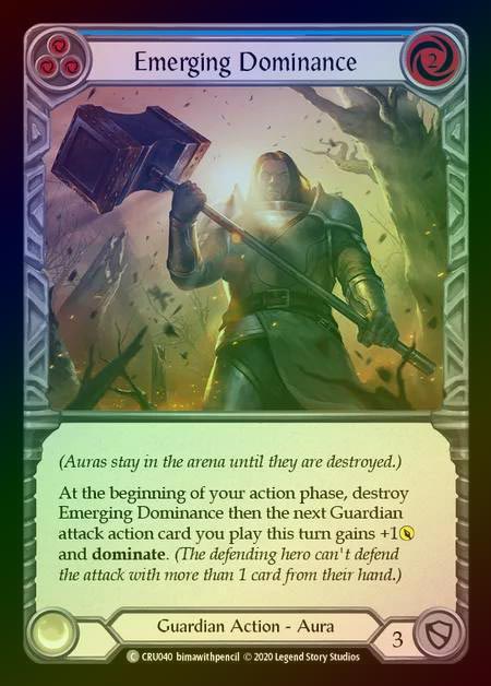【RF】[Guardian] Emerging Dominance (blue) [1st-CRU_040-C] Rainbow Foil