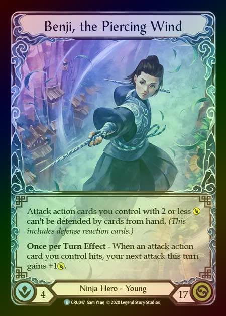 【RF】[Ninja] Benji, the Piercing Wind [1st-CRU_047-R] Rainbow Foil