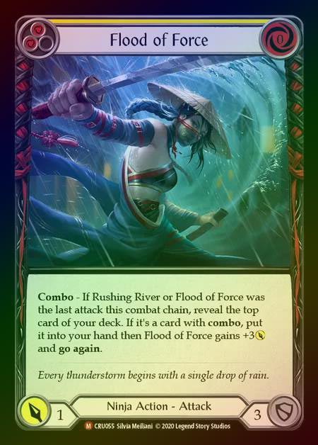 【RF】[Ninja] Flood of Force [1st-CRU_055-M] Rainbow Foil