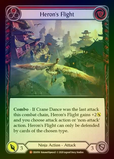 【RF】[Ninja] Heron's Flight [1st-CRU_056-M] Rainbow Foil