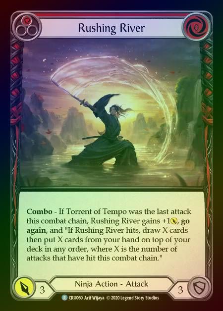 【RF】[Ninja] Rushing River (red) [1st-CRU_060-R] Rainbow Foil