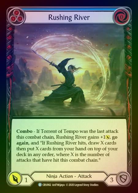 【RF】[Ninja] Rushing River (blue) [1st-CRU_062-R] Rainbow Foil