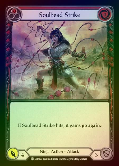 【RF】[Ninja] Soulbead Strike (red) [1st-CRU_066-C] Rainbow Foil