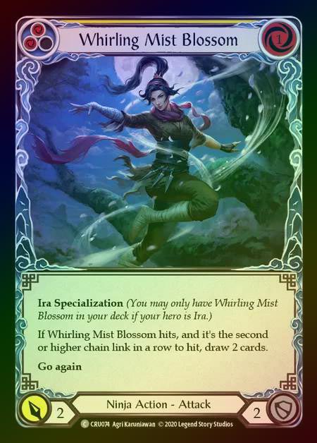 【RF】[Ninja] Whirling Mist Blossom (yellow) [1st-CRU_074-C] Rainbow Foil