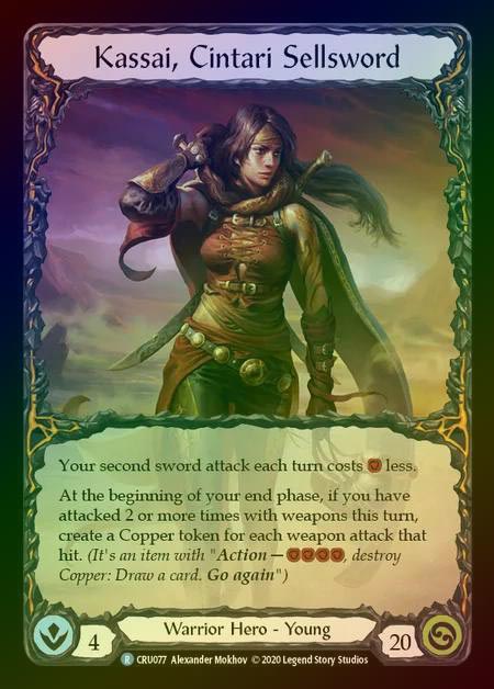 【RF】[Warrior] Kassai, Cintari Sellsword [1st-CRU_077-R] Rainbow Foil