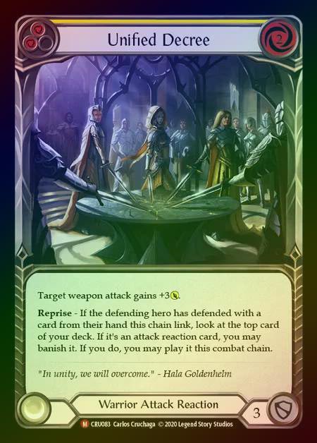 【RF】[Warrior] Unified Decree [1st-CRU_083-M] Rainbow Foil