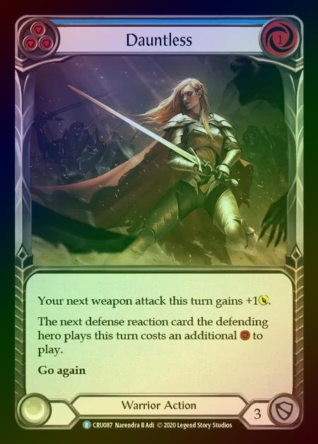 【RF】[Warrior] Dauntless (blue) [1st-CRU_087-R] Rainbow Foil