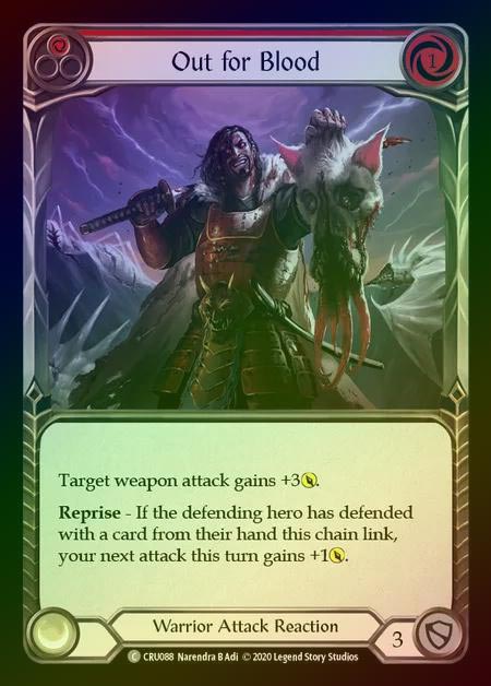 【RF】[Warrior] Out for Blood (red) [1st-CRU_088-C] Rainbow Foil