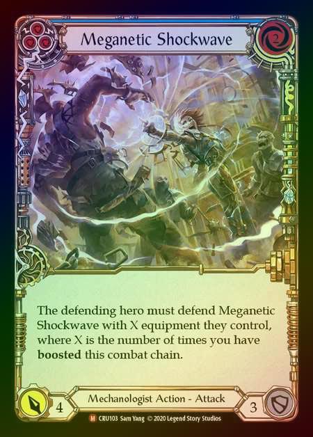 【RF】[Mechanologist] Meganetic Shockwave [1st-CRU_103-M] Rainbow Foil